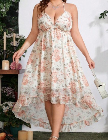 Rochie medie SHEIN, floral print