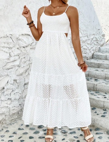 Rochie lunga SHEIN CURVE, alb