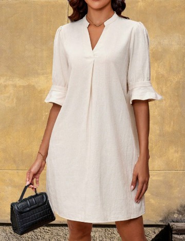 Rochie scurta SHEIN, crem