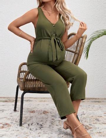 Salopeta SHEIN Maternity, verde