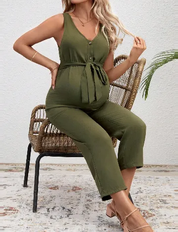 Salopeta SHEIN Maternity, verde