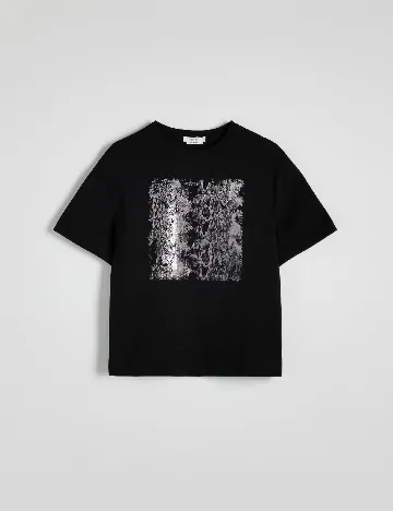 Tricou Reserved, negru