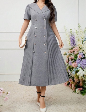 Rochie medie SHEIN CURVE, gri