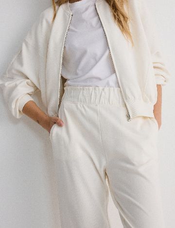 Pantaloni Reserved, crem