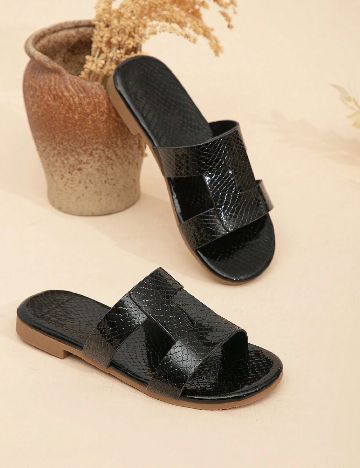 Slapi Shein Kids, negru