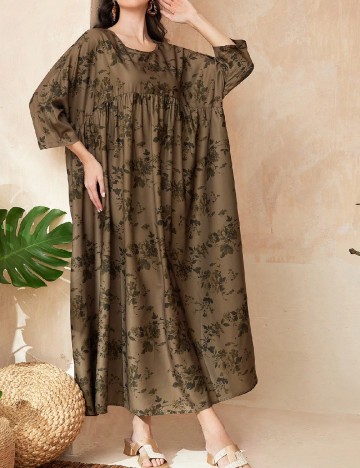 Rochie lunga SHEIN CURVE, maro