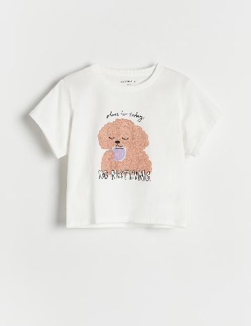 Tricou Reserved, alb