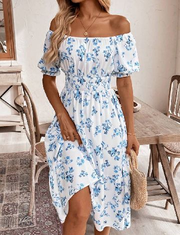 Rochie medie SHEIN, alb