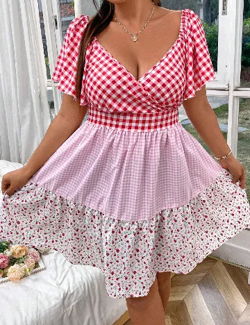 Rochie medie SHEIN CURVE, mix culori