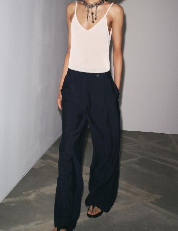 Pantaloni Zara, bleumarin inchis