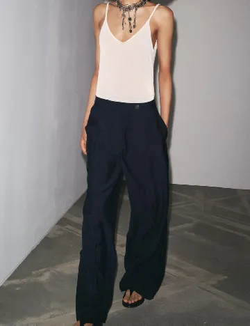 Pantaloni Zara, bleumarin inchis