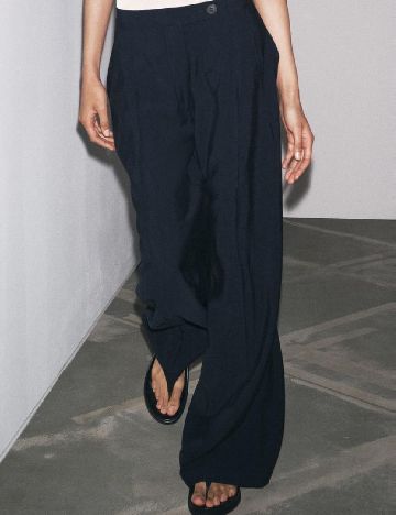 Pantaloni Zara, bleumarin inchis