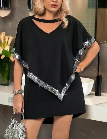Rochie scurta SHEIN CURVE, negru