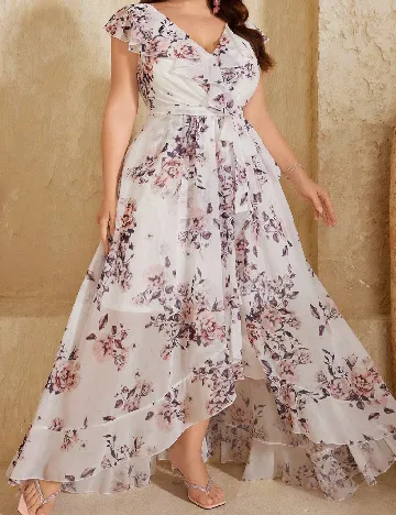 Rochie lunga SHEIN CURVE, floral print