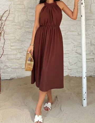 Rochie medie SHEIN, maro