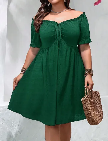 Rochie scurta SHEIN CURVE, verde