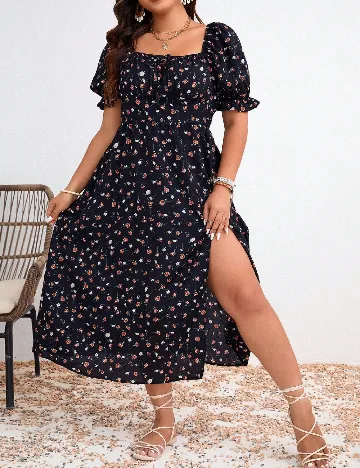Rochie medie SHEIN CURVE, negru