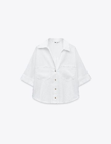Camasa Oversize Zara, alb