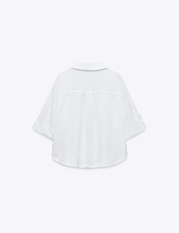 Camasa Oversize Zara, alb