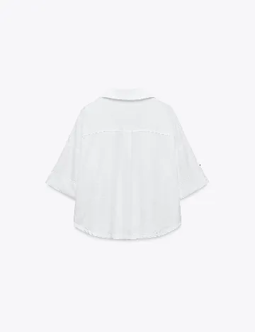 Camasa Oversize Zara, alb