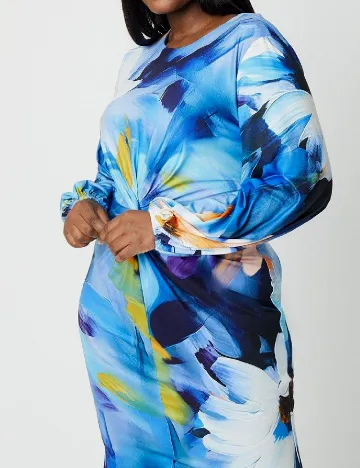Rochie medie Coast Plus Size, albastru