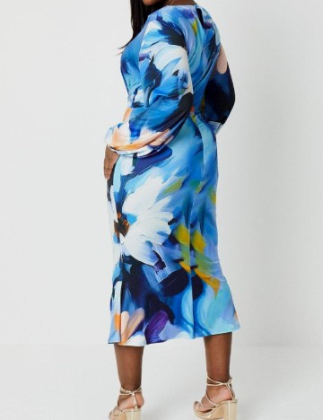 Rochie medie Coast Plus Size, albastru