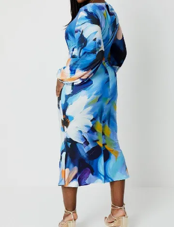 Rochie medie Coast Plus Size, albastru