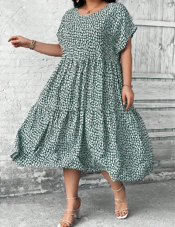 Rochie medie SHEIN CURVE, verde