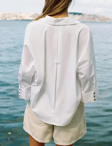 Camasa Oversize Zara, alb