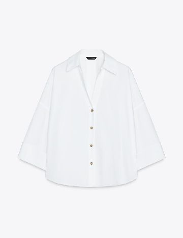 Camasa Oversize Zara, alb
