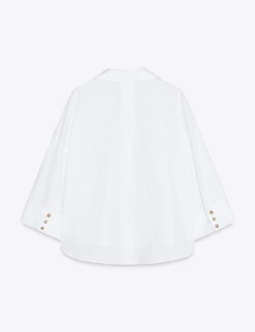 Camasa Oversize Zara, alb
