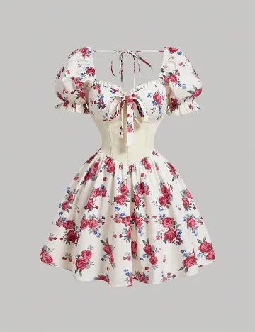 Rochie scurta SHEIN, floral print
