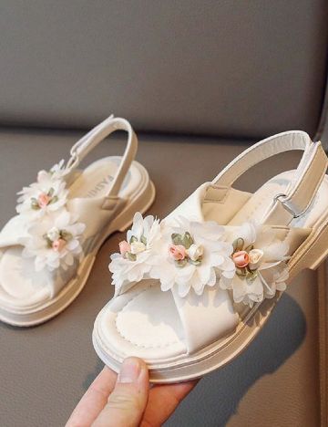 Sandale Shein Kids, crem