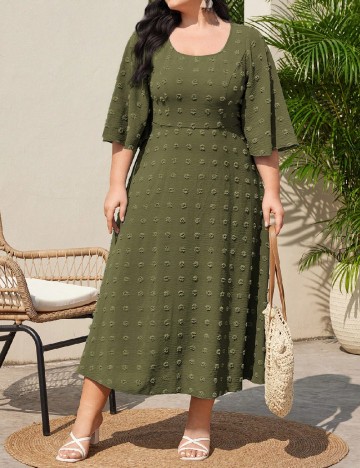Rochie medie SHEIN CURVE, verde