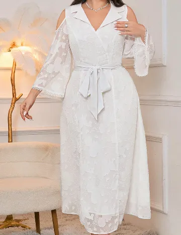 Rochie lunga SHEIN CURVE, alb