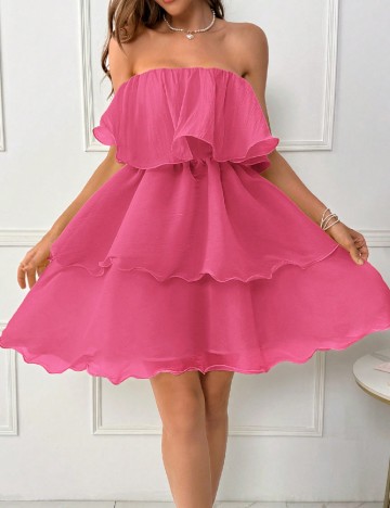 Rochie scurta SHEIN, roz
