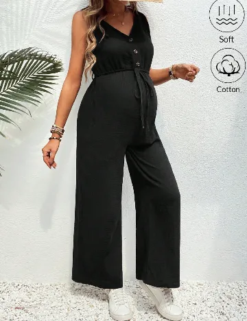 Salopeta SHEIN Maternity, negru