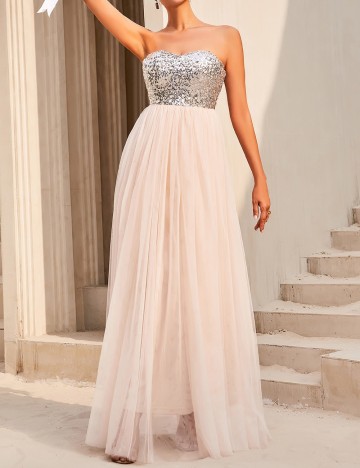 Rochie lunga SHEIN, crem