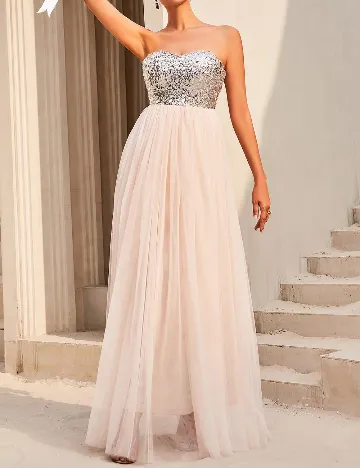 Rochie lunga SHEIN, crem