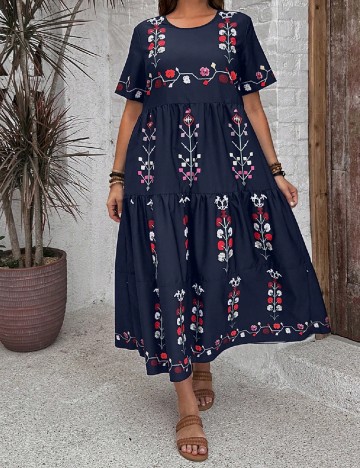 Rochie medie SHEIN CURVE, bleumarin
