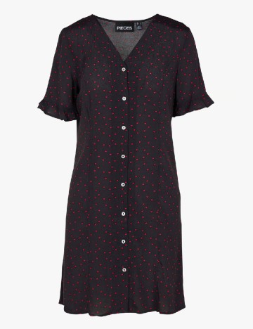 Rochie scurta Pieces, negru