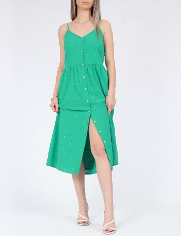 Rochie medie Pieces, verde