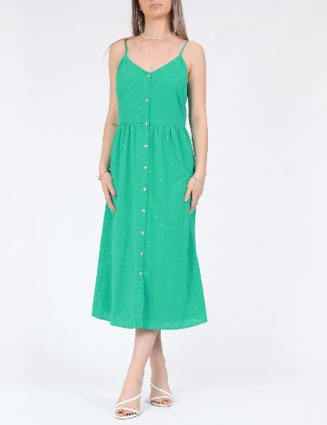 Rochie medie Pieces, verde