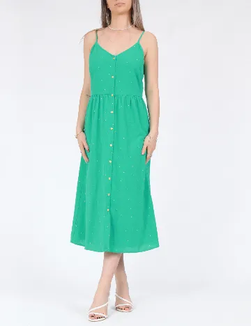 Rochie medie Pieces, verde