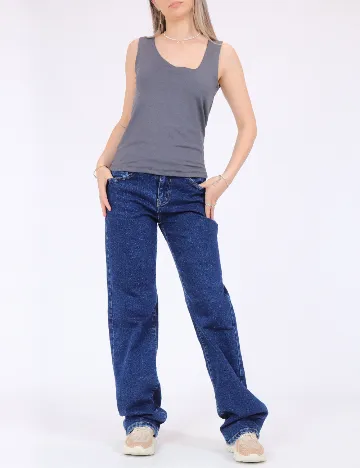 Top Vero Moda, gri petrol