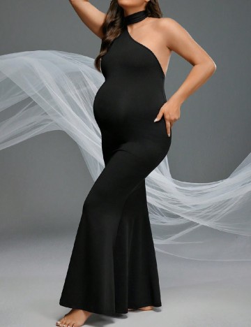 Rochie lunga SHEIN Maternity, negru