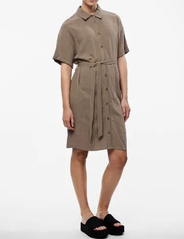 Rochie scurta Pieces, maro