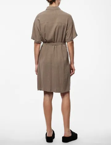 Rochie scurta Pieces, maro