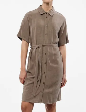 Rochie scurta Pieces, maro