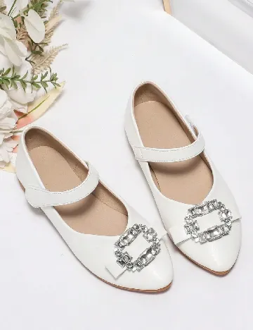 Pantofi Shein Kids, alb
